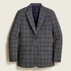 J.CREW GREY PLAID ITALIAN WOOL SOMMERSET BLAZER